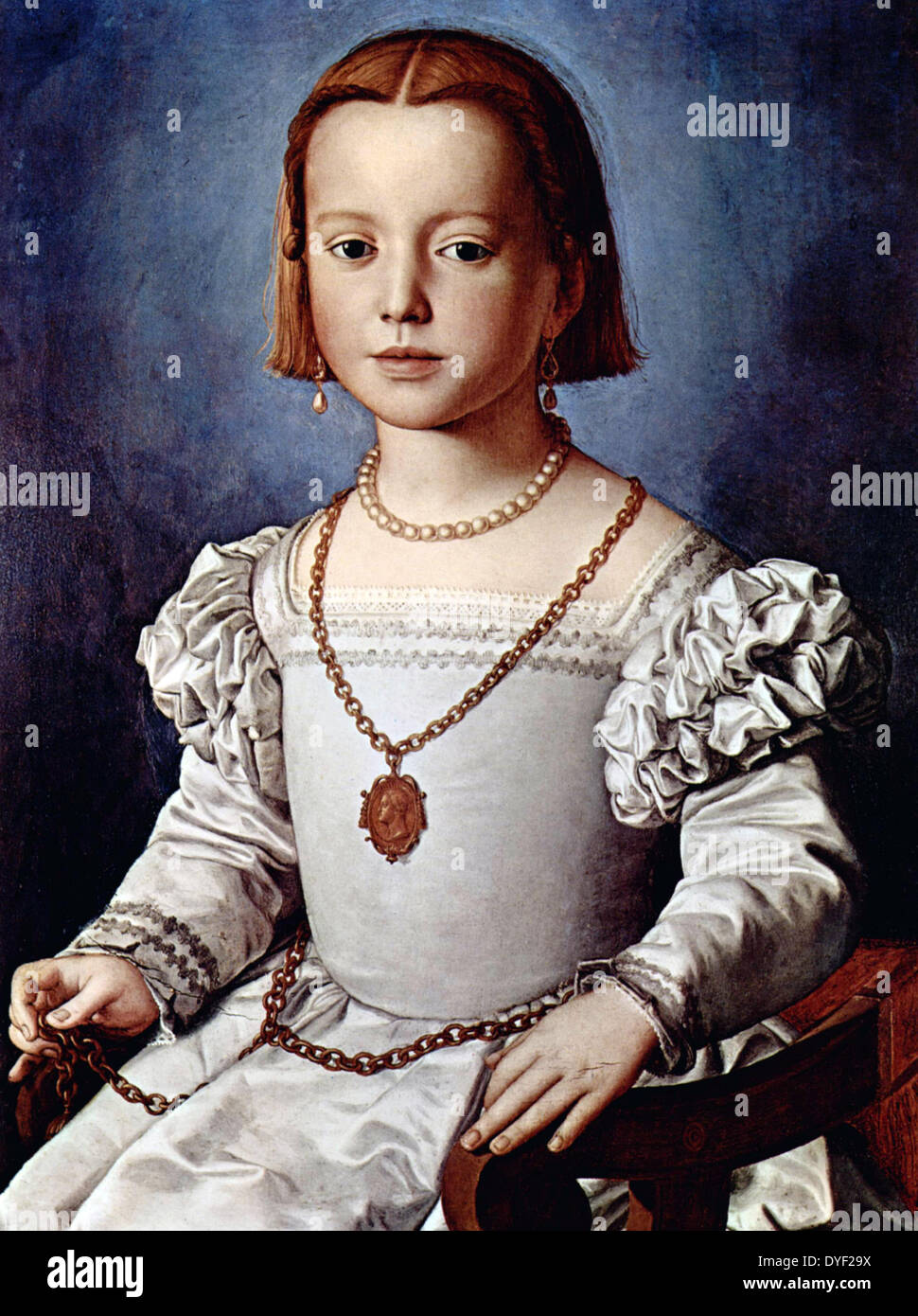 Bianca de Médici von Agnolo di Cosimo Bronzino (1503 - 1572), Agnolo Bronzino war ein italienischer manieristischen Maler aus Florenz. Stockfoto