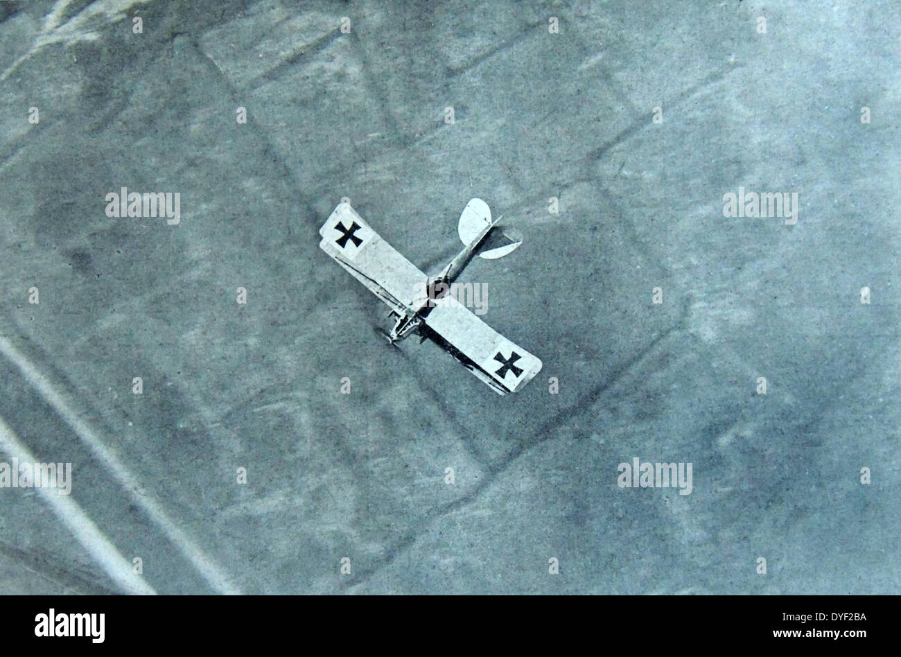 Belgische aviator Fotografien ein deutsches Flugzeug im September 1916 Stockfoto