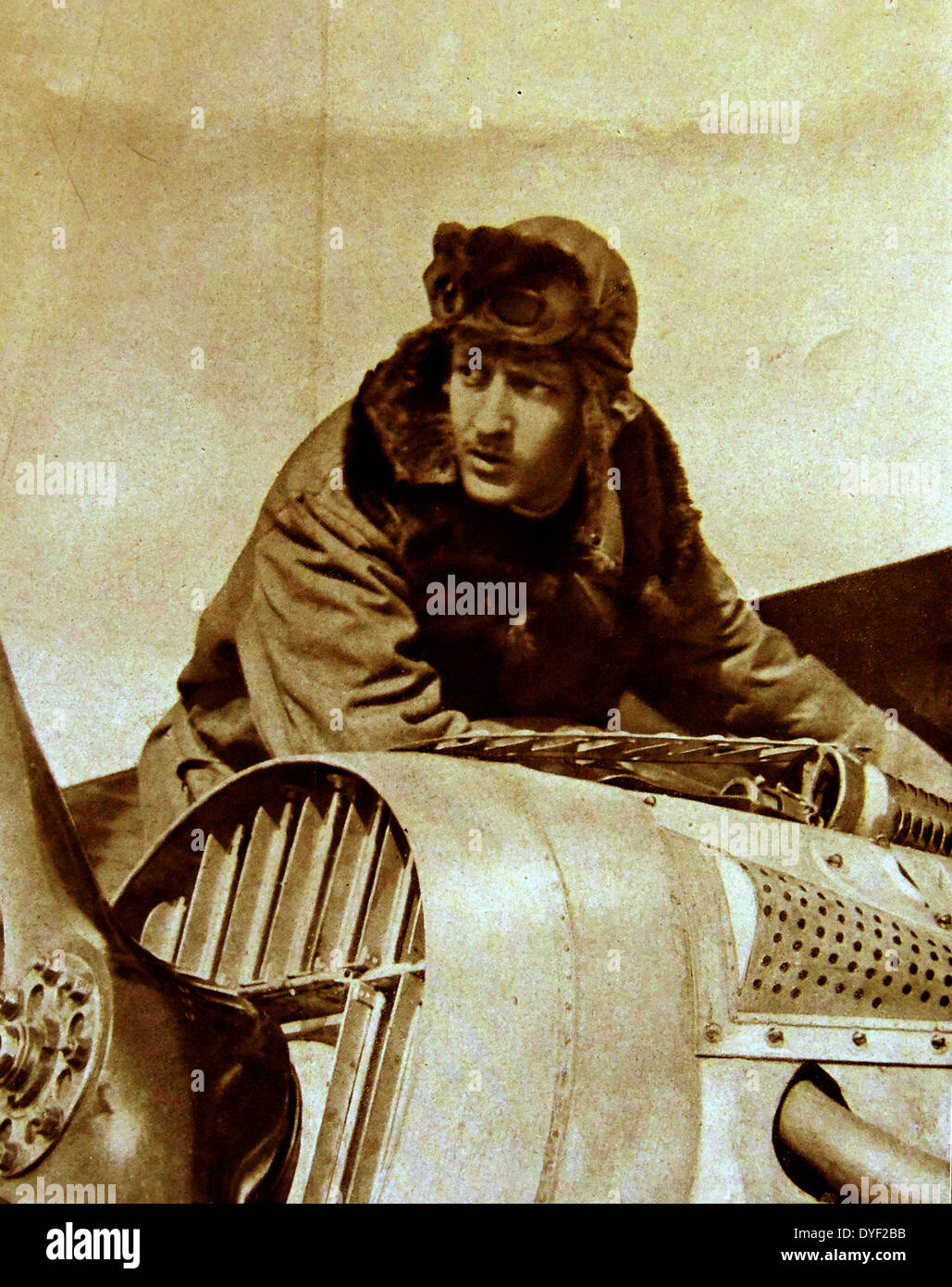 Belgische aviator Fotografien ein deutsches Flugzeug im September 1916 Stockfoto