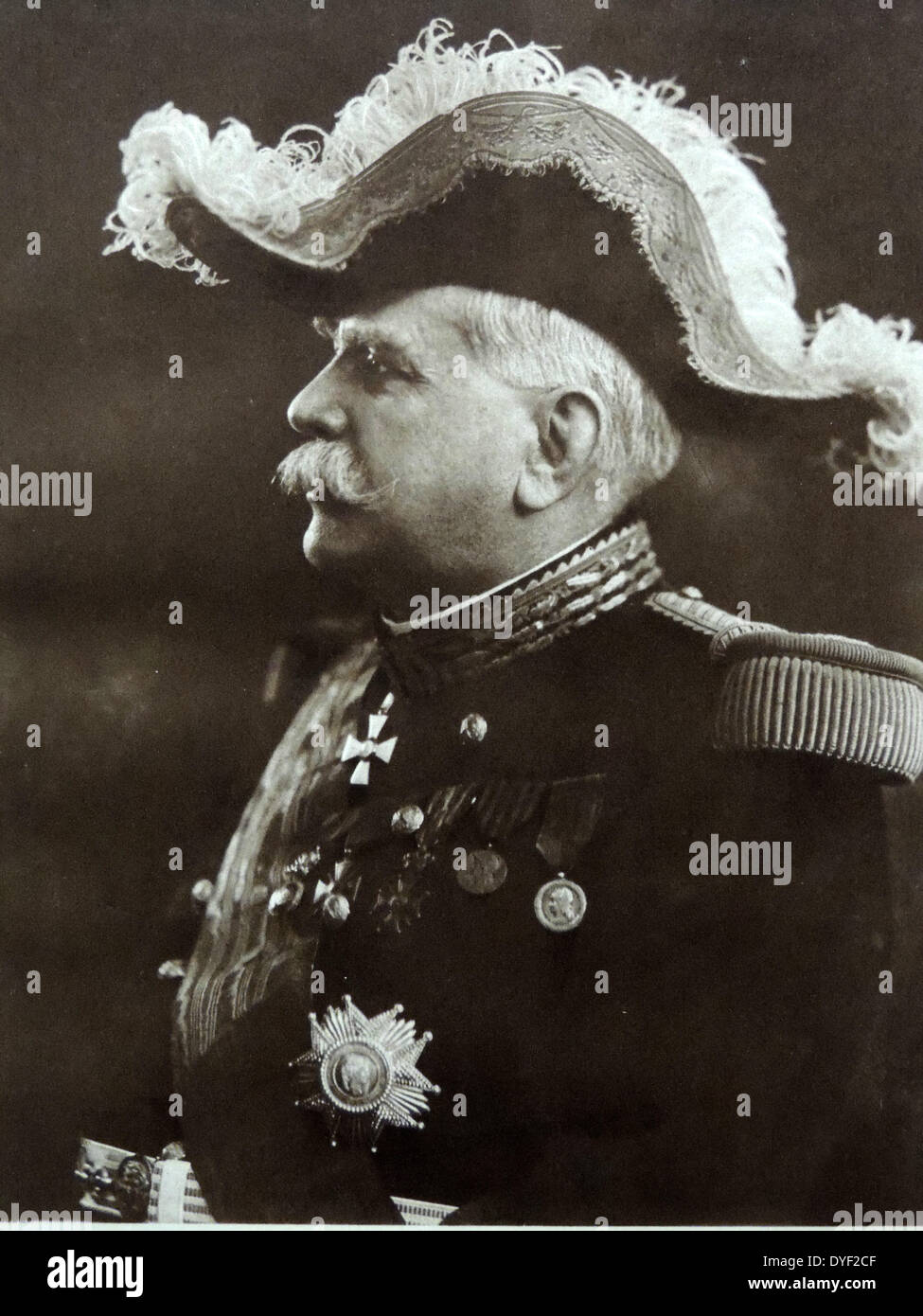 Marschall Joseph Jacques Césaire Joffre, 1852 - 1931, französischer General im Ersten Weltkrieg, die Er am meisten für die Umgruppierung der Rückzug der alliierten Armeen die Deutschen in den strategisch entscheidenden ersten Schlacht an der Marne zu besiegen 1914 bekannt ist. Seine Popularität hat ihm den Spitznamen Papa Joffre. Stockfoto