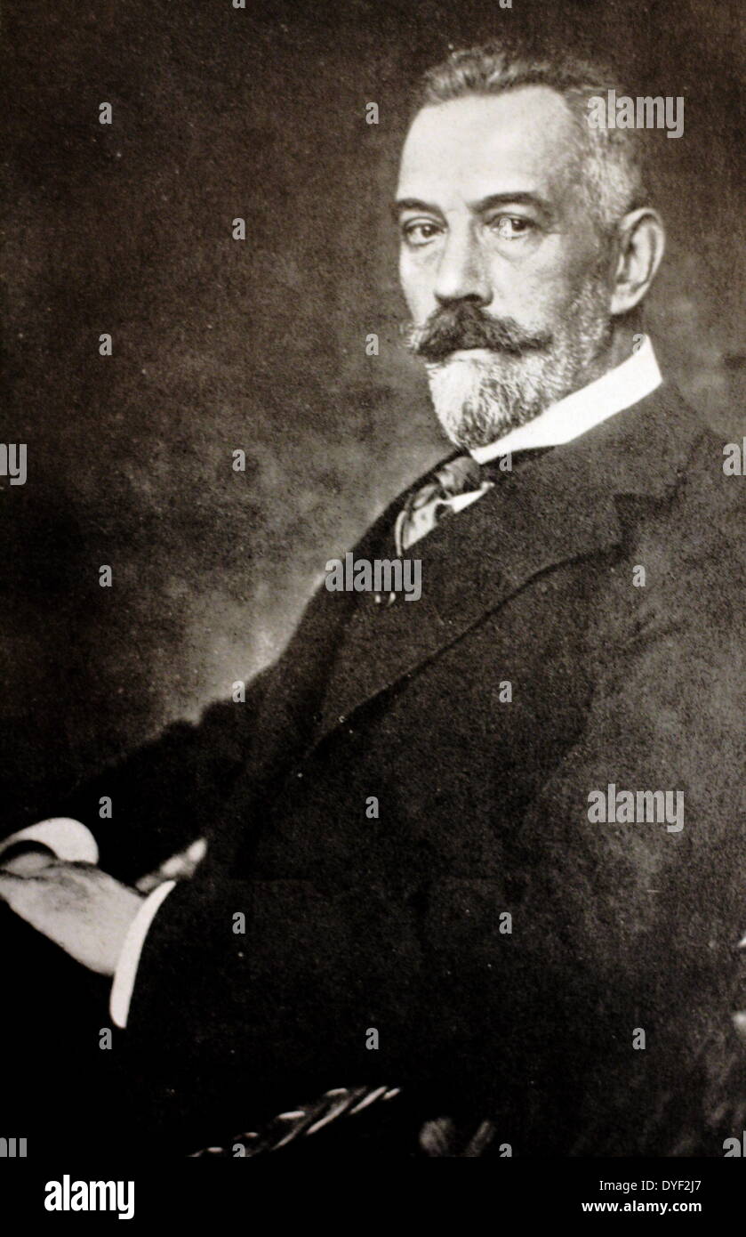 Theodor Friedrich Alfred Theobald von Bethmann-Hollweg. Zwischen Nov 1856 - Jan 1921 lebte. Aus Preußen, war der deutsche Reichskanzler von 1909-1917. Stockfoto