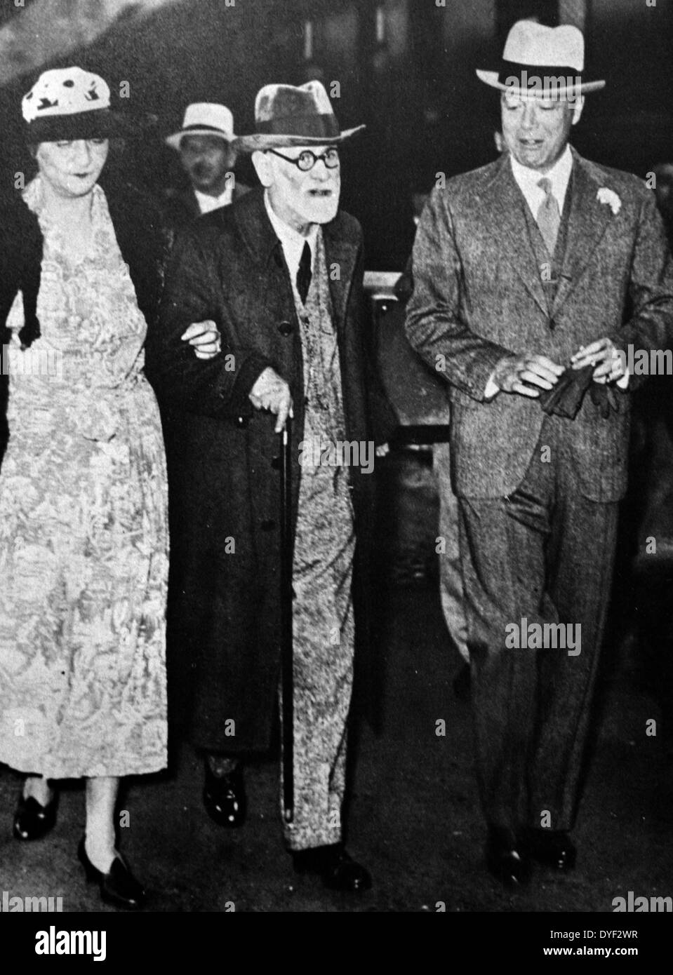 Foto von Sigmund Freud, Österreichischer neurologe als Gründungsvater der Psychoanalyse, auf der Flucht vor Nazi-deutschland für England bekannt. Circa 1938. Stockfoto