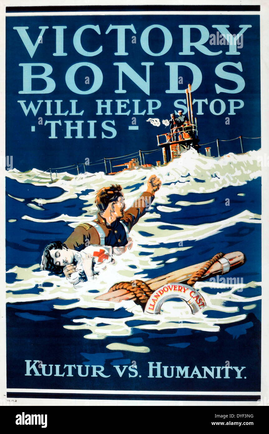 Souscrivez à l'Souppes-sur-Loing de la Victoire (Abonnieren Sie den Sieg Darlehen) 1916. Kanadische Krieg Plakat. Stockfoto