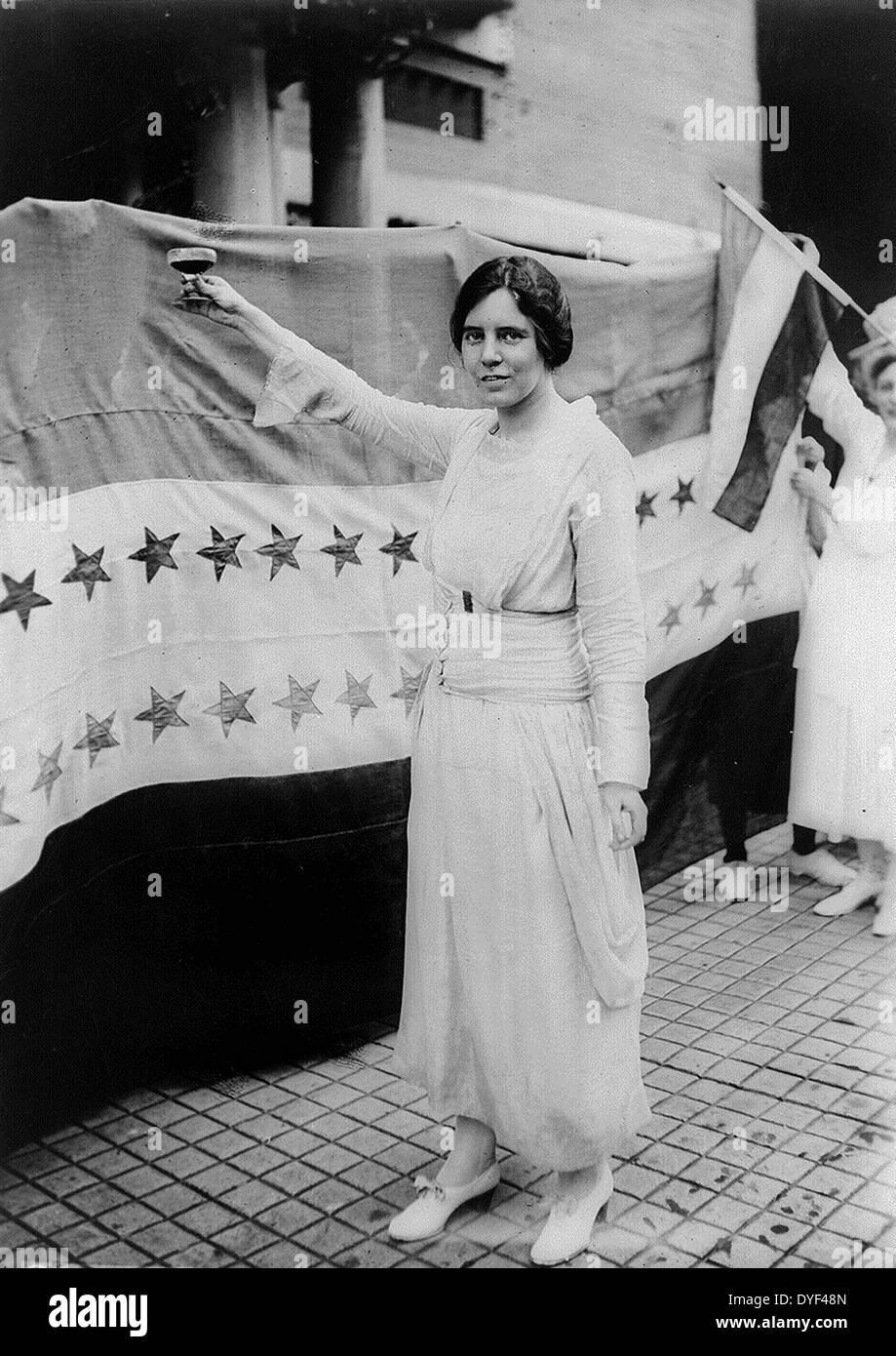 Alice Paul 1850. Amerikanische feministische und Sozialreformer, in ein Quäker Familie in Moorestown, New Jersey geboren. Sie widmete ihre ganze Karriere dem Kampf um gleiche Rechte für Frauen. Stockfoto