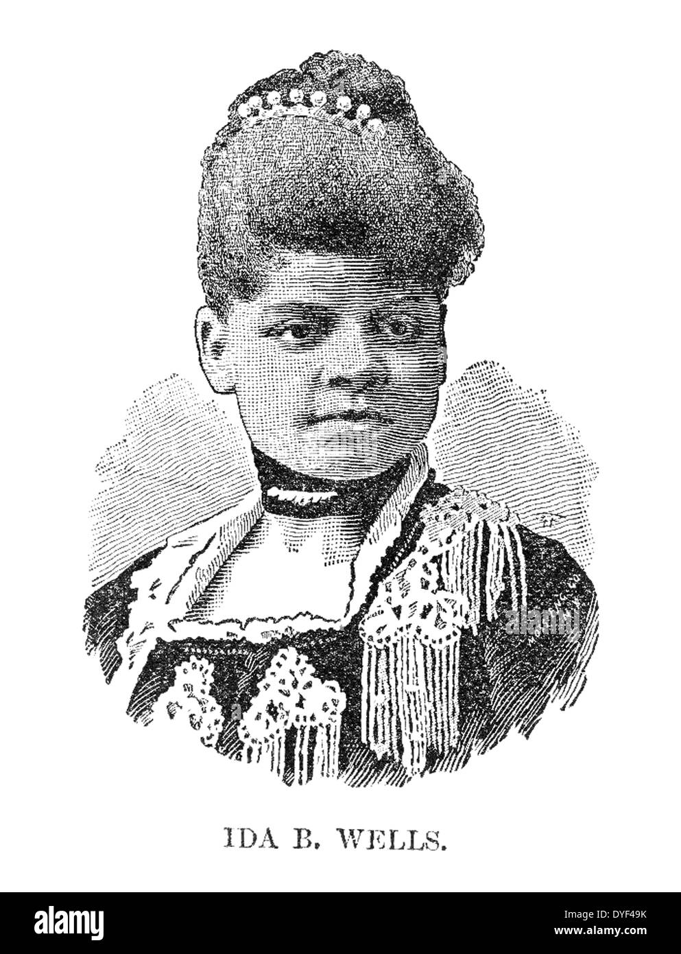 Ida Bell Wells-Barnet (16. Juli 1862 - 25. März 1931) war ein afroamerikanischer Journalist, Redakteur und, mit ihrem Ehemann, Zeitung Inhaber Ferdinand L. Barnett, ein früher Führer in der Bürgerrechtsbewegung Stockfoto