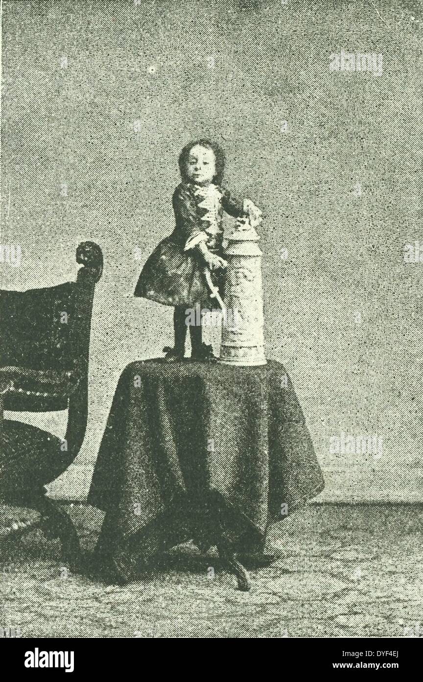 Fürstin Pauline Munsters 1886. Die kleinste Frau der Welt aufgezeichnet. Stockfoto