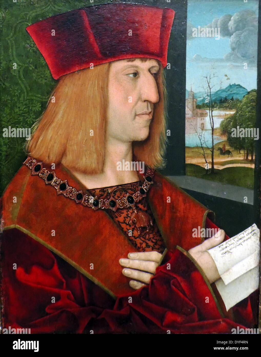 Portrait von Kaiser Maximilian I 1508. Bernhard Strigel Stockfoto