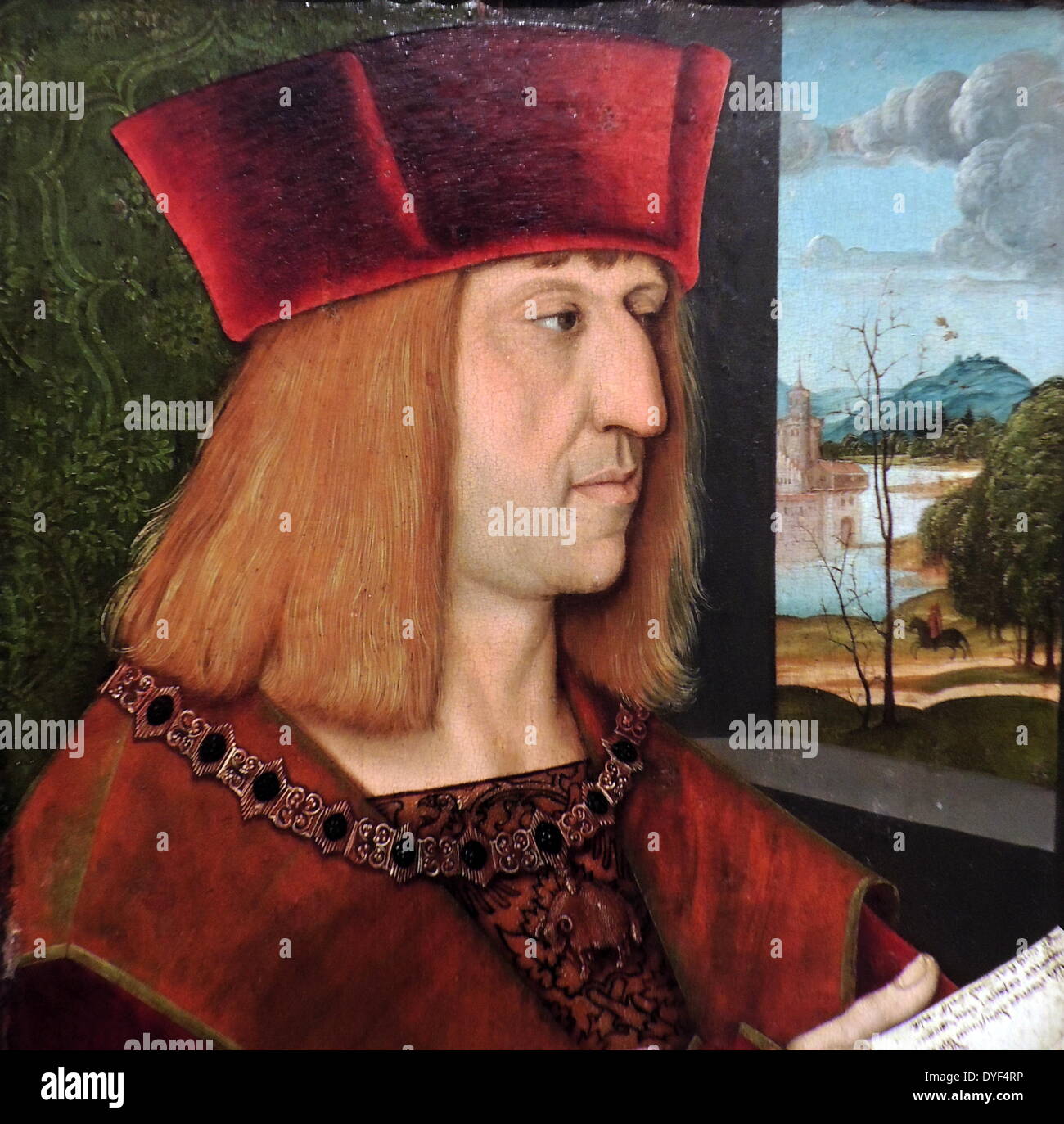 Portrait von Kaiser Maximilian I 1508. Bernhard Strigel Stockfoto