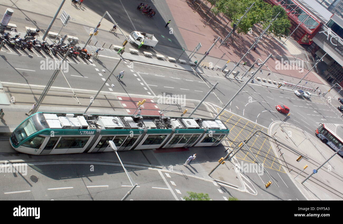 Straßenbahn Dienstleistungen 2013. Stockfoto