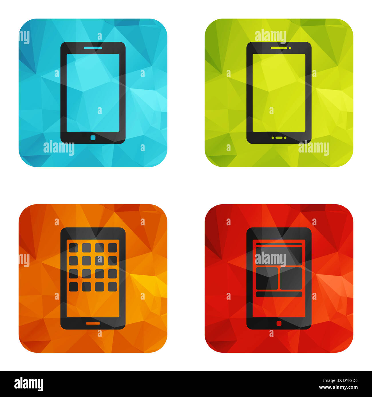 Set-Symbole Stockfoto