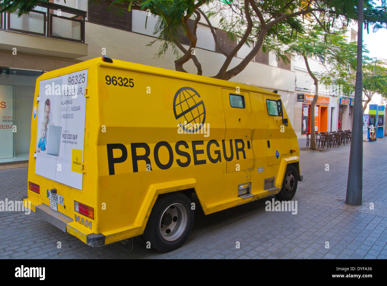 Prosegur gepanzerter Sicherheit van, Arrecife, Lanzarote, Kanarische Inseln, Spanien, Europa Stockfoto