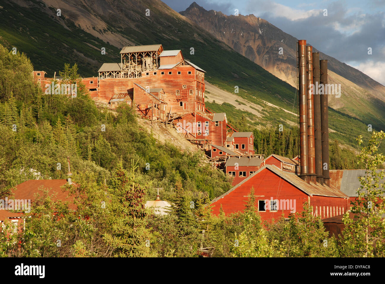 Kennicott Kupfermine, Wrangell - St.-. Elias-Nationalpark, Alaska Stockfoto