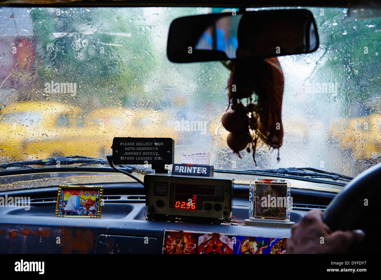 Kalkutta, gelbe Botschafter Taxis, Kolkata, Westbengalen, Indien Stockfoto