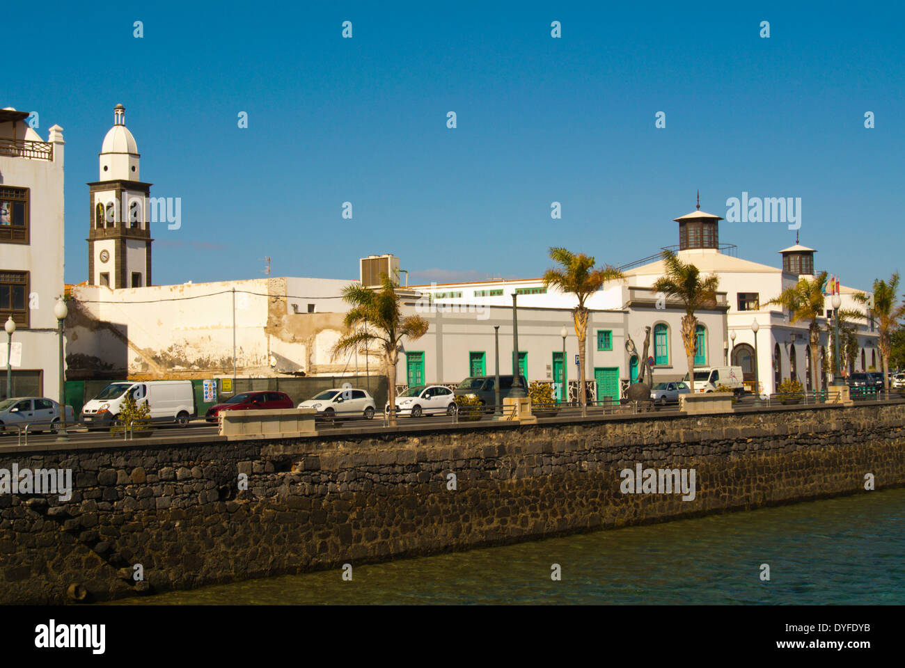 Recova Markt Halle Exterieur, Arrecife, Lanzarote, Kanarische Inseln, Spanien, Europa Stockfoto