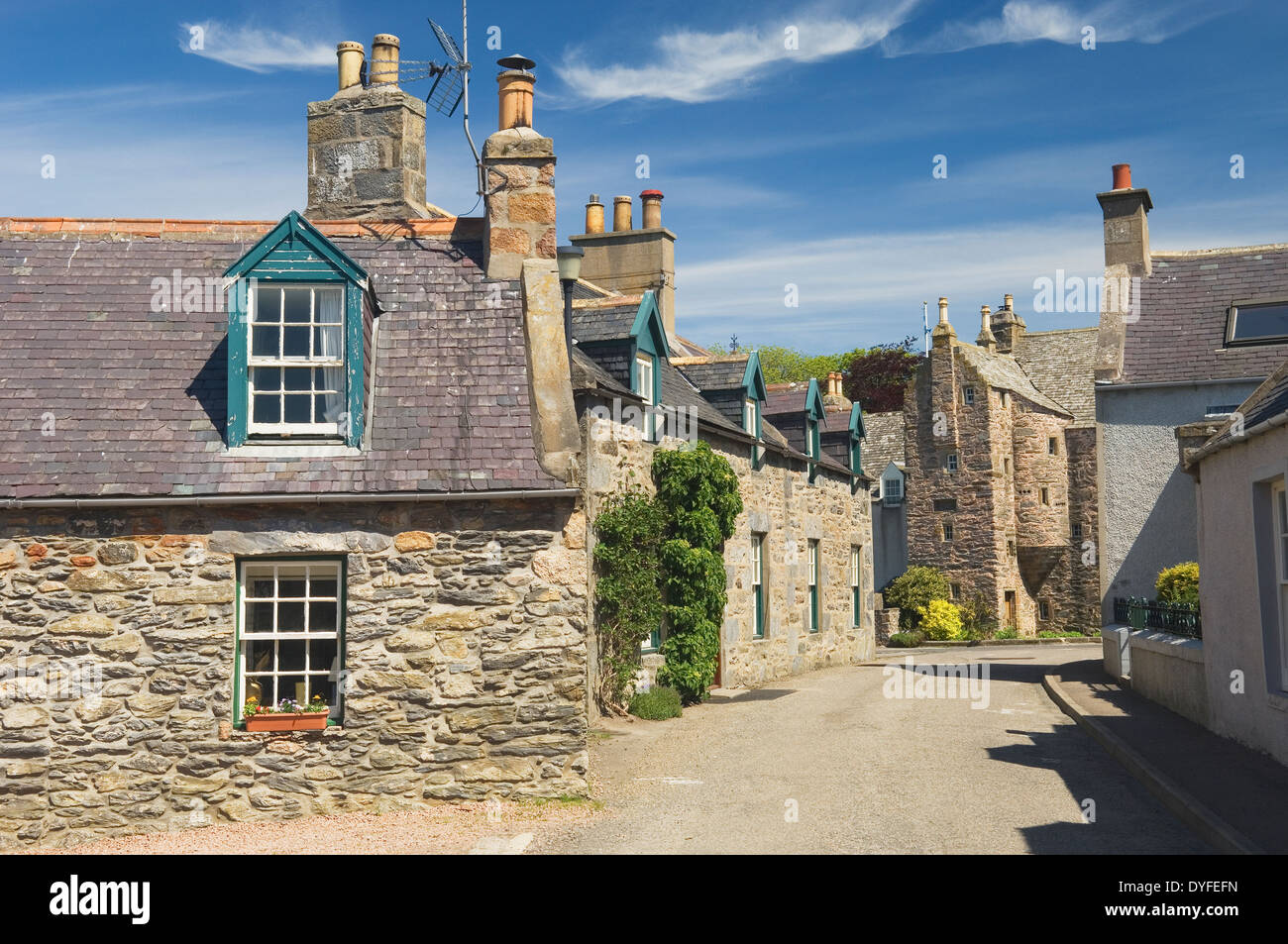 Das Dorf Fordyce, Aberdeenshire, Schottland. Stockfoto