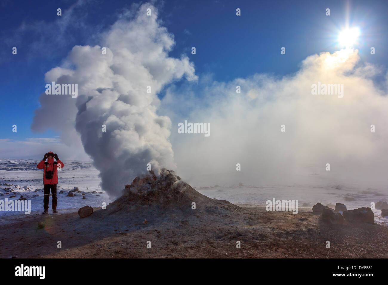 Geothermiegebiet Myvatn Stockfoto