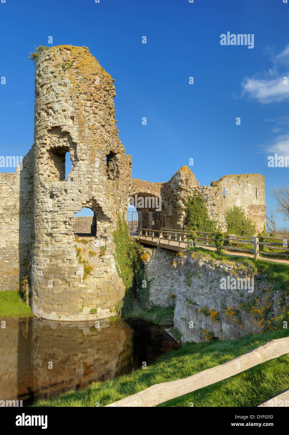 Pevensey Castle Stockfoto