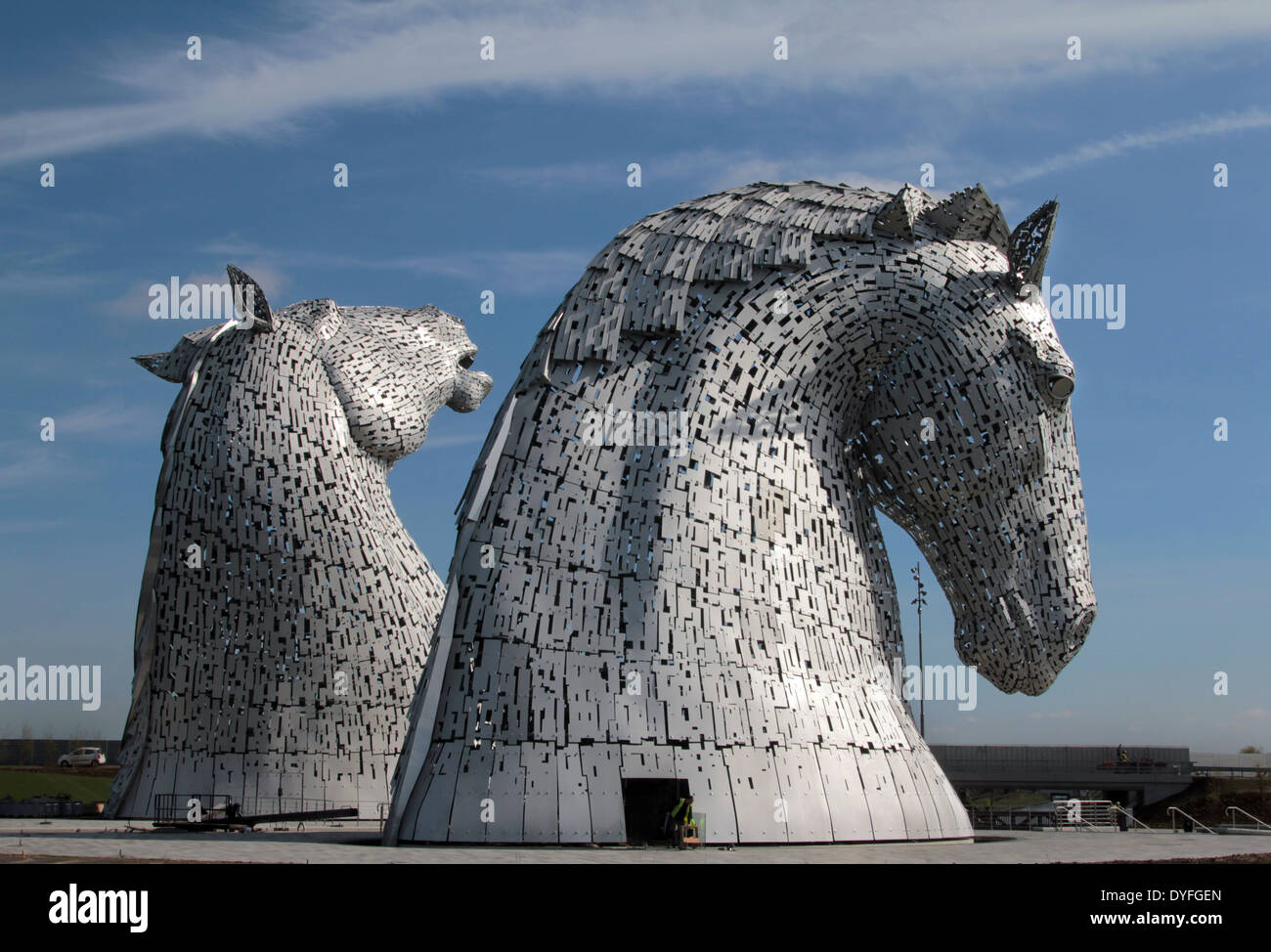 Die kelpie Skulpturen an Helix Park, Falkirk, Schottland Stockfoto