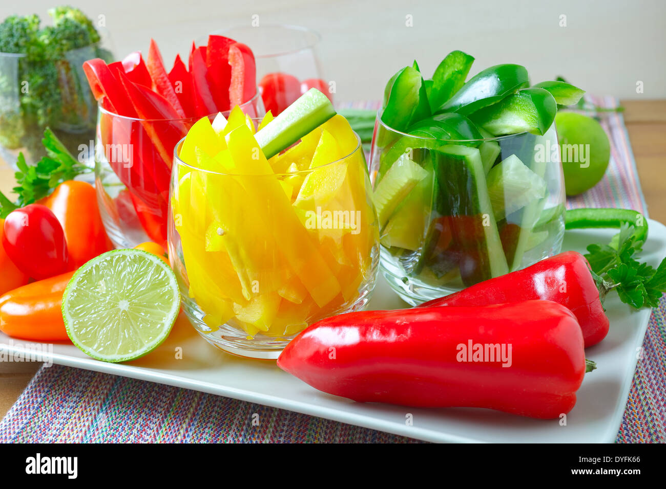 Geschnittenen Paprika Stockfoto