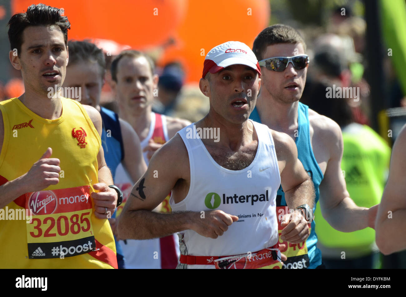 Lustige Läufer beim London-Marathon 2014 Stockfoto