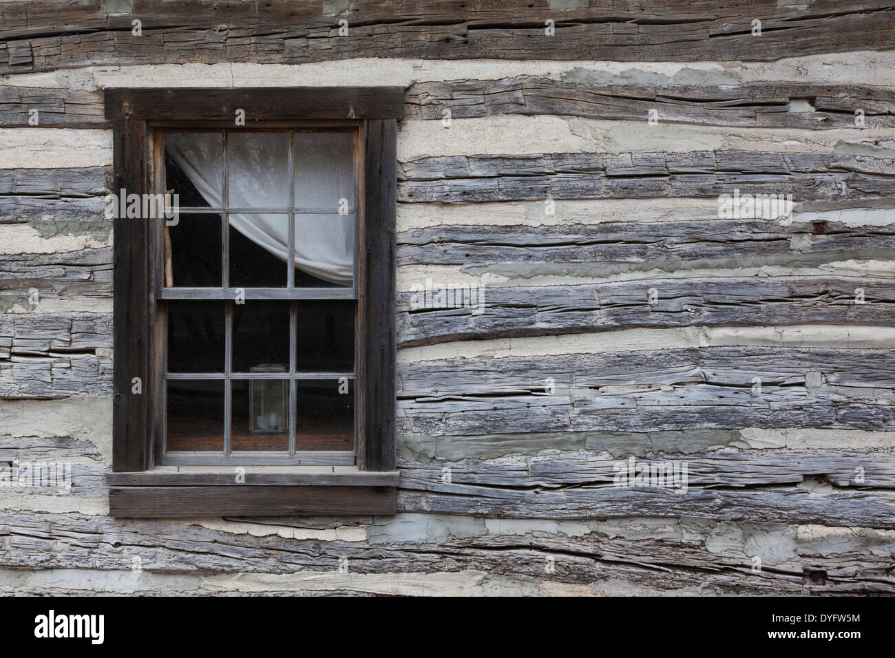 USA, Nebraska, Grand Island, Stuhr Museum des Prairie-Pioniers Pionier Haus Stockfoto