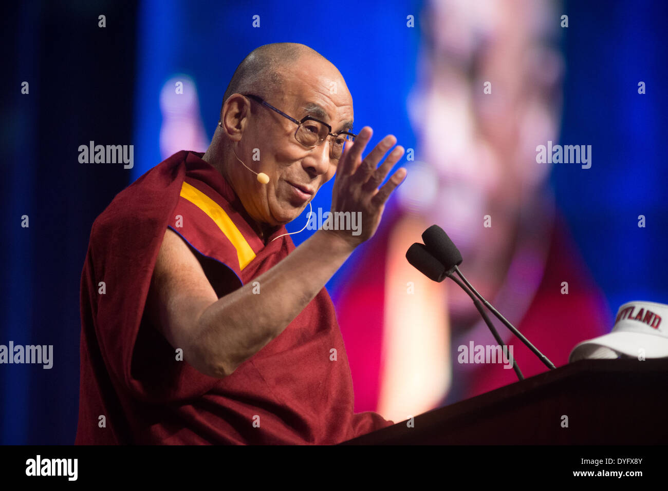 Dalai Lama Vorlesungen an der University of Maryland Stockfoto