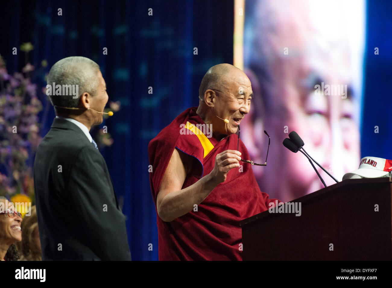 Dalai Lama Vorlesungen an der University of Maryland Stockfoto