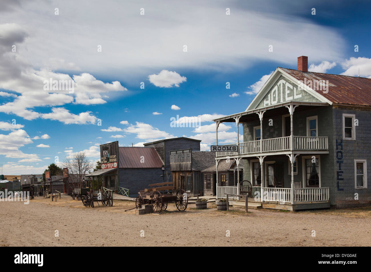 USA, South Dakota, Stamford, 1880 Stadt pioneer village Stockfoto