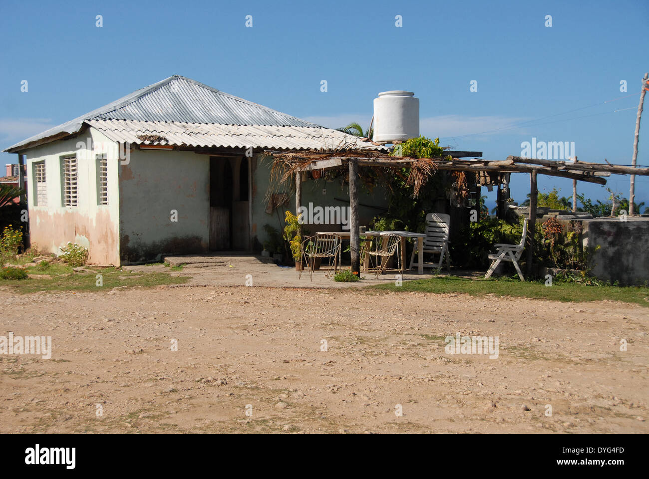 Ein typisch kubanischen Bauernhaus im Bereich Guardalavaca, Kuba Stockfoto