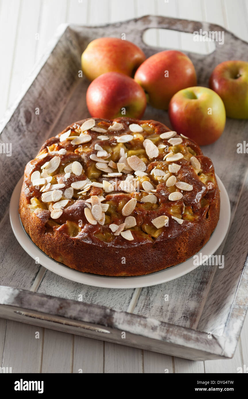 Schwedischer Apfelkuchen Stockfoto