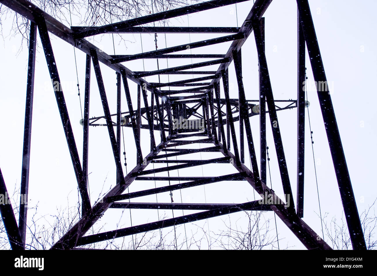 Reliance Stromleitungen Stockfoto
