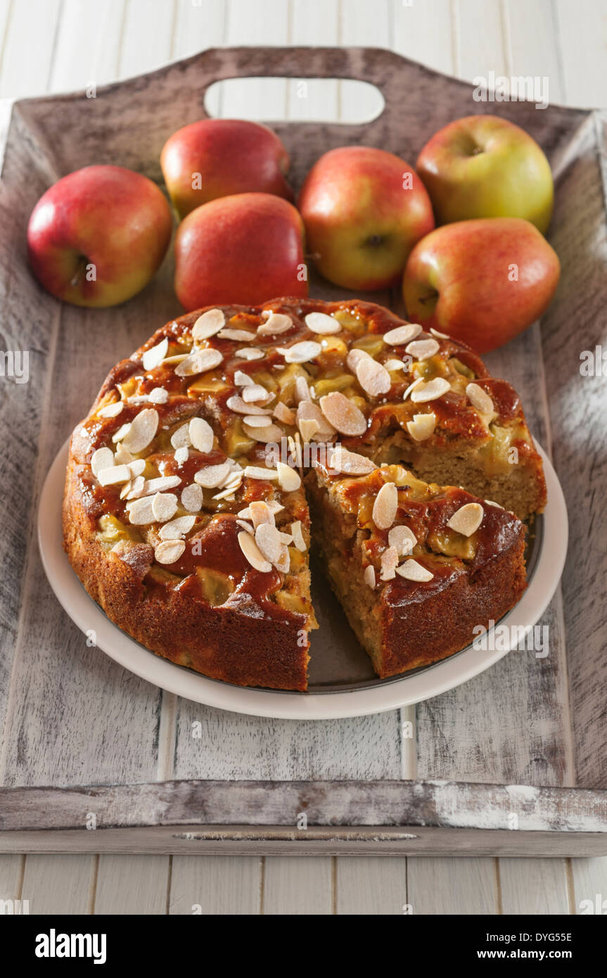 Schwedischer Apfelkuchen Stockfoto