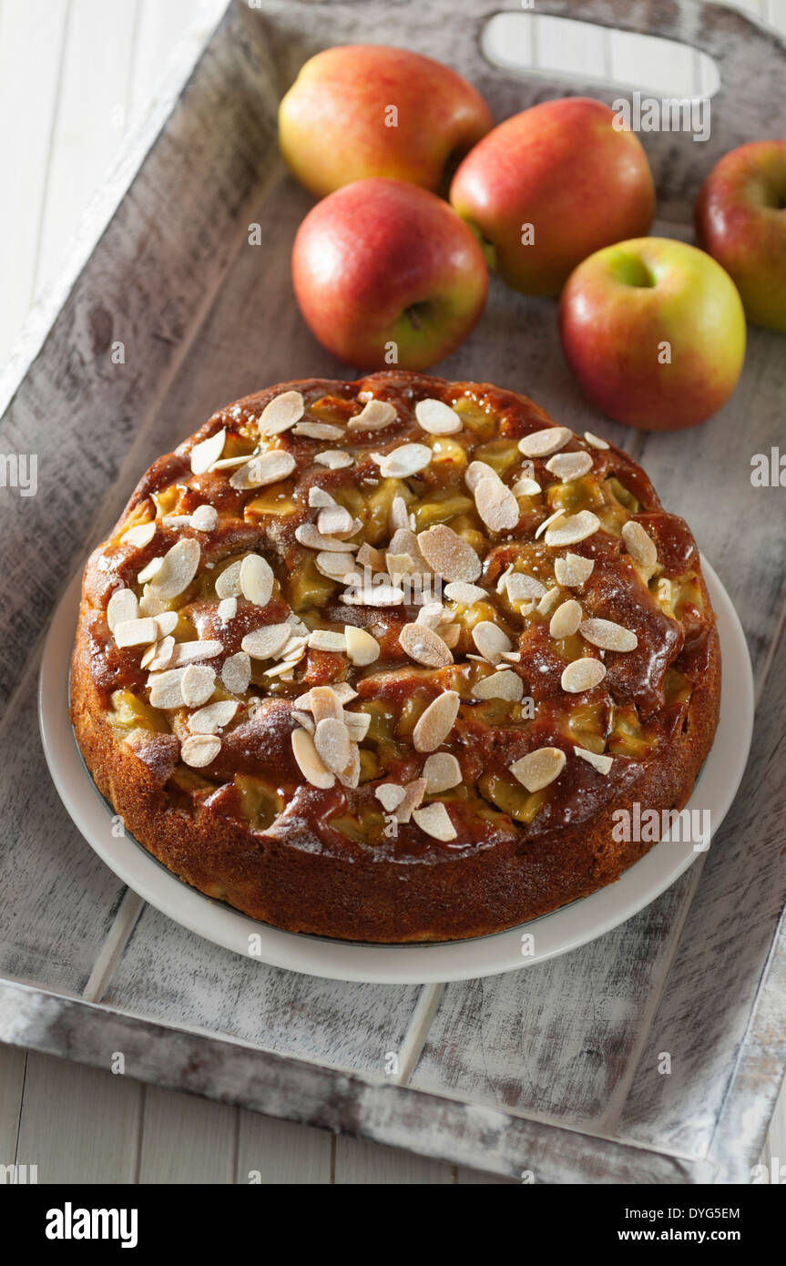 Schwedischer Apfelkuchen Stockfoto