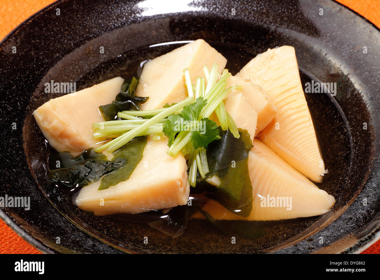 Gekochte Bambussprossen Stockfoto