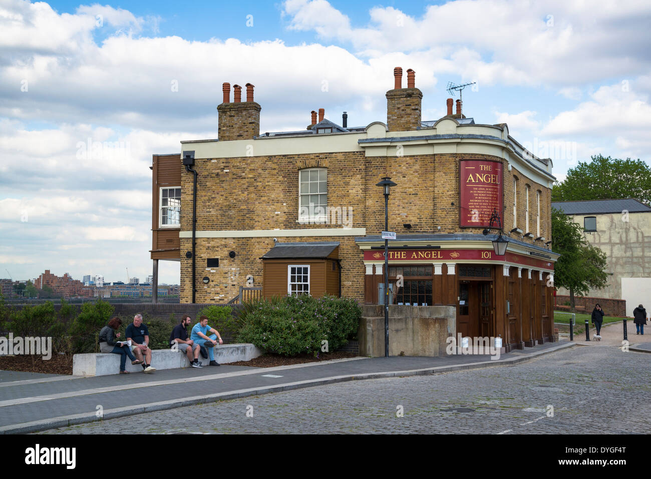 Angel Pub, Bermondsey Wall Oststraße, Southwark, London, UK Stockfoto