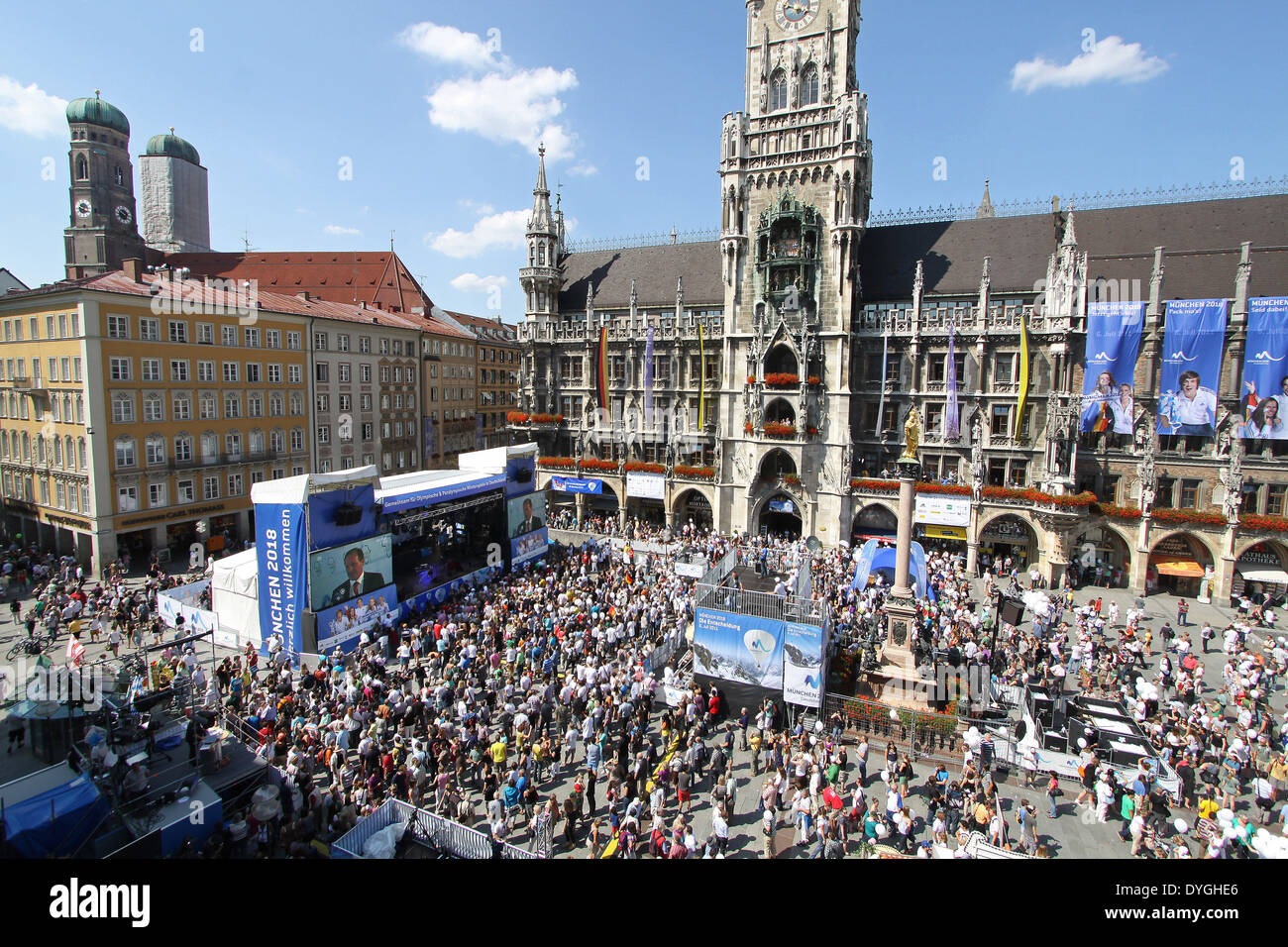 Party in München bei der Vergabe der Olympischen Winterspiele 2018 2011 Stockfoto