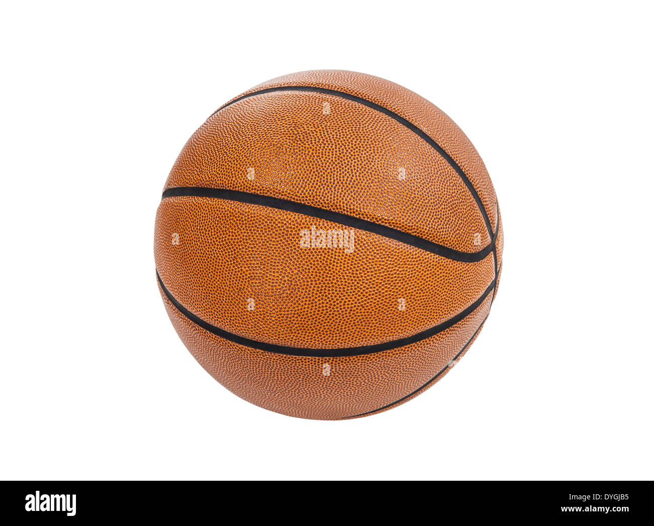 Frische saubere Basketball mit Beschneidungspfad isoliert. Stockfoto