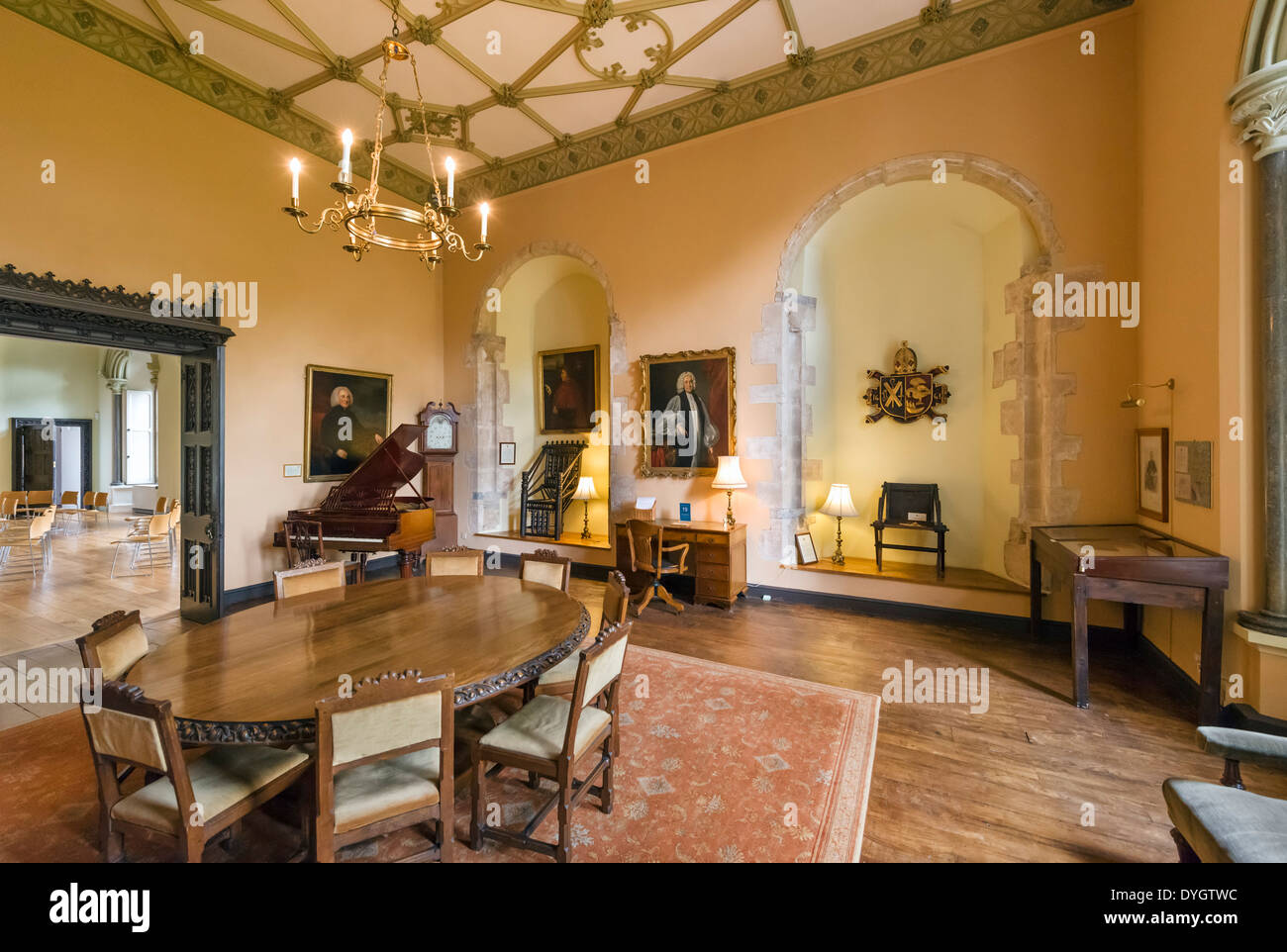 Innere des Bischöflichen Palast, Wells, Somerset, England, UK Stockfoto