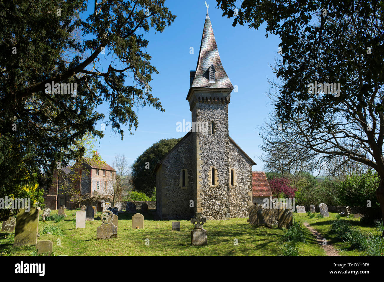 Die Kirche von Str. Leonard in das Dorf von Süden Stoke am Fluss Arun, West Sussex, Großbritannien Stockfoto