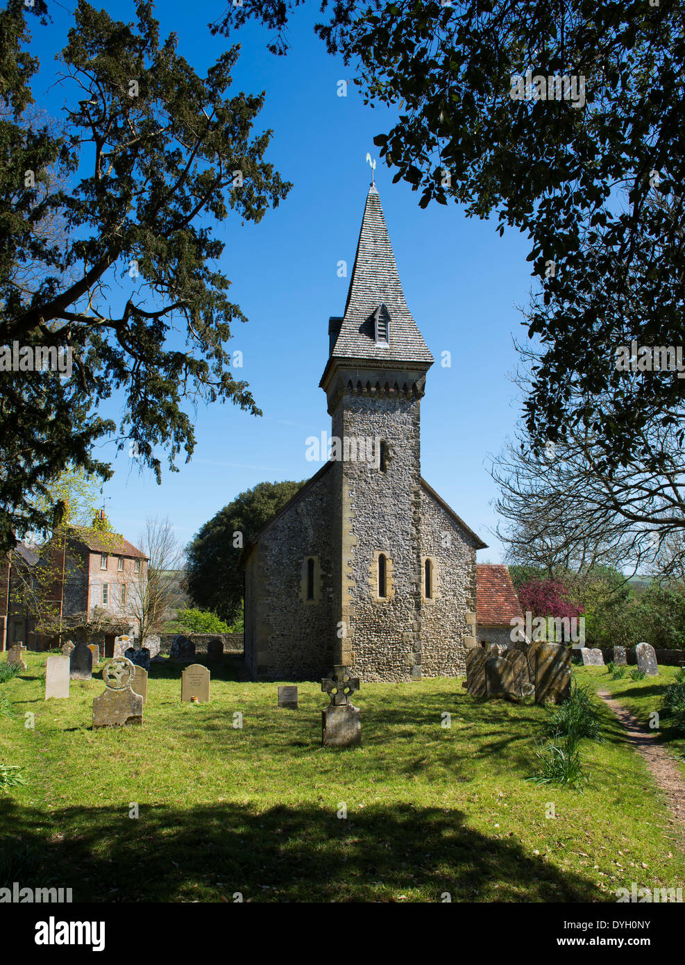 Die Kirche von Str. Leonard in das Dorf von Süden Stoke am Fluss Arun, West Sussex, Großbritannien Stockfoto
