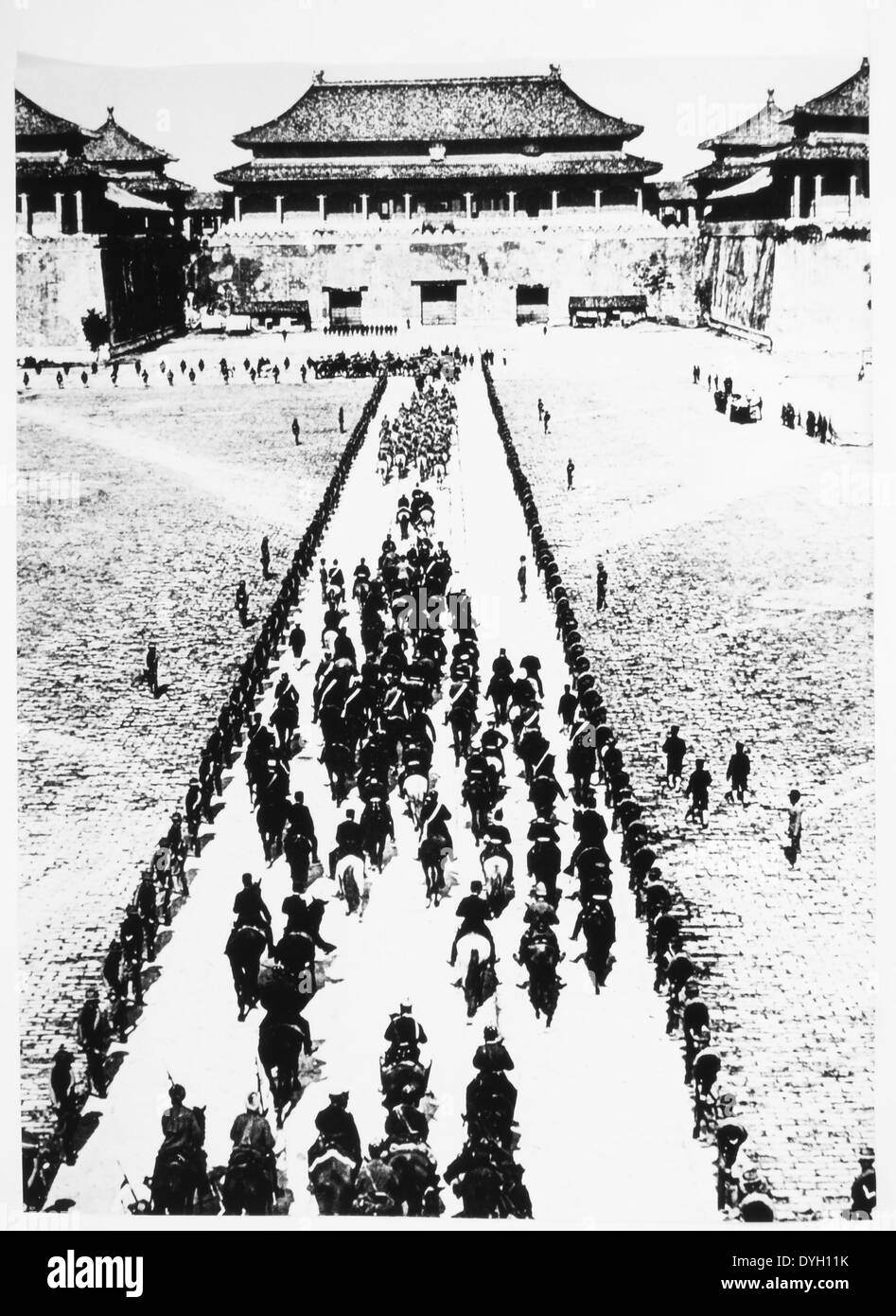 Ausländische Truppen Peking während Boxer-Aufstand, um 1900 Stockfoto