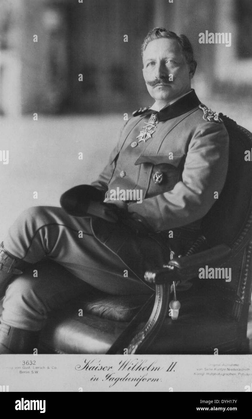 Wilhelm II (1859-1941), Kaiser von Deutschland und König von Preußen (1888 – 1918), Portrait, ca. 1914 Stockfoto