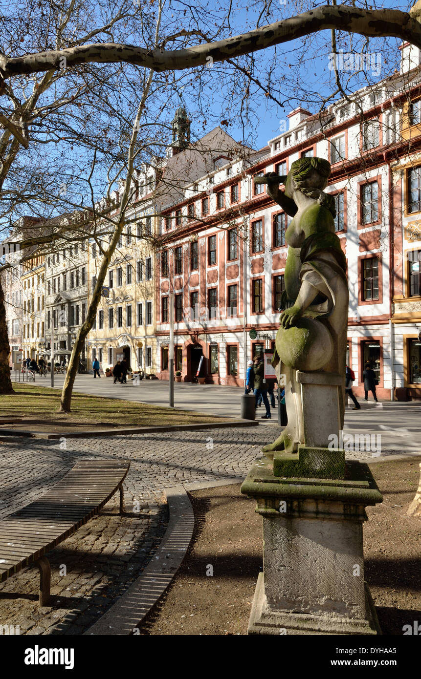 Dresden-Neustadt, Fußgängerzone Hauptstraße Stockfoto