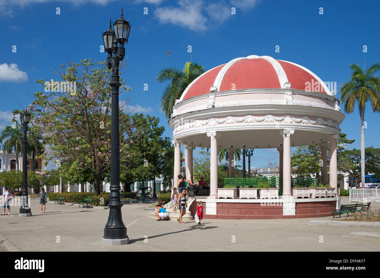 Musikpavillon Parque Marti Cienfuegos Kuba Stockfoto