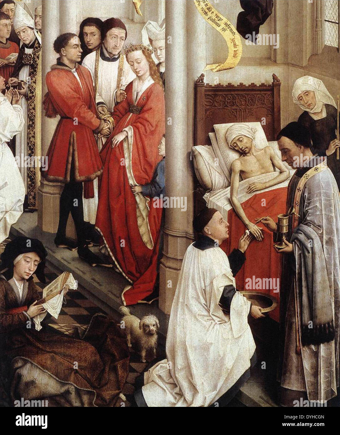 Rogier Van der Weyden sieben Sakramente (rechten Seite Detail) Stockfoto