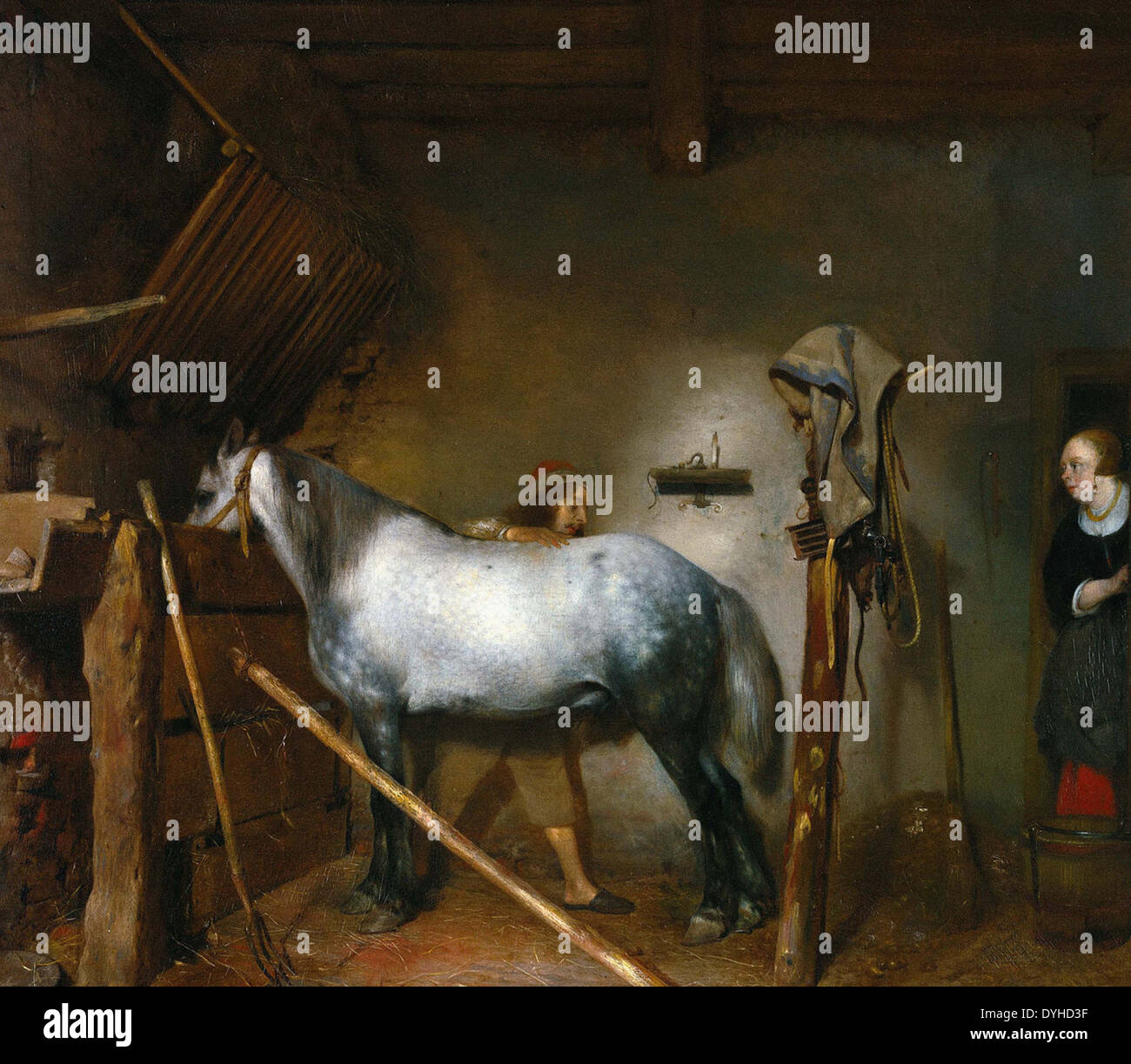 Gerard ter Borch Horse Stable Stockfoto