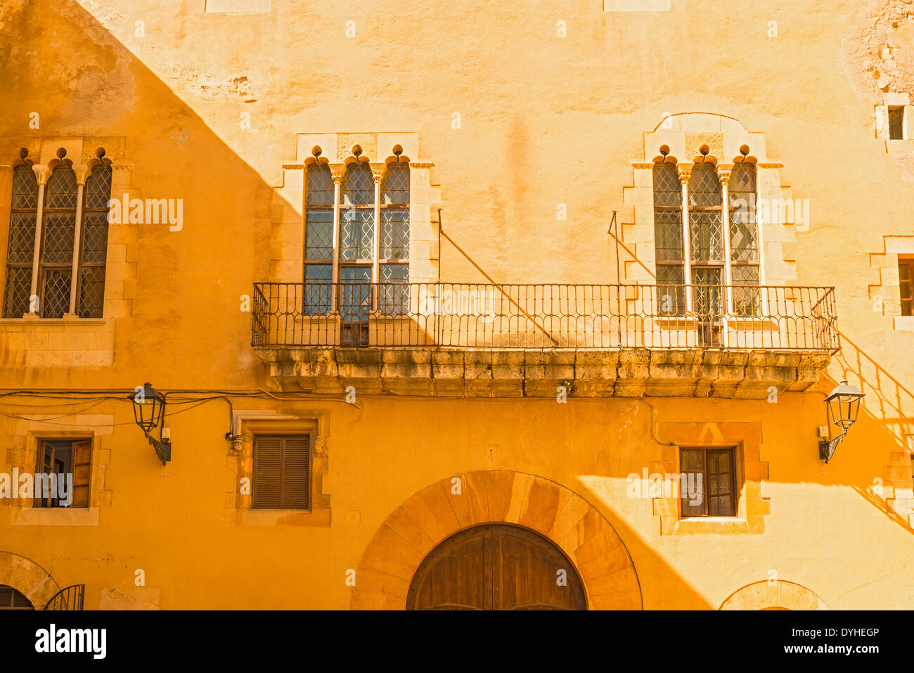 Malerische Aussicht Häuser des alten in Tarragona, Katalonien. Die Altstadt ist UNESCO-Weltkulturerbe. Stockfoto