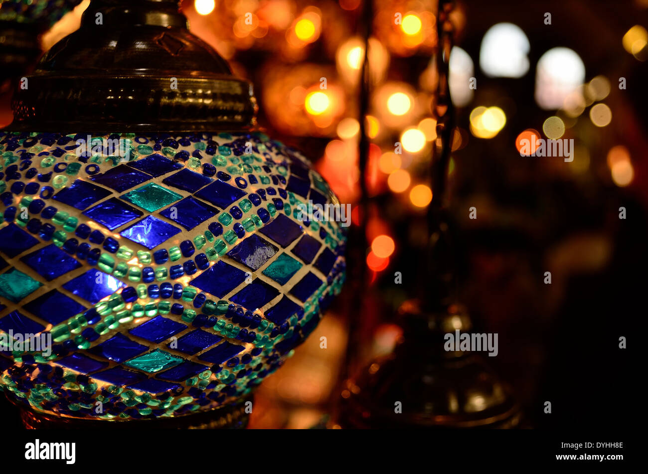 Lichter am großen Basar, Istanbul, Türkei. Reise-Fotografie Stockfoto