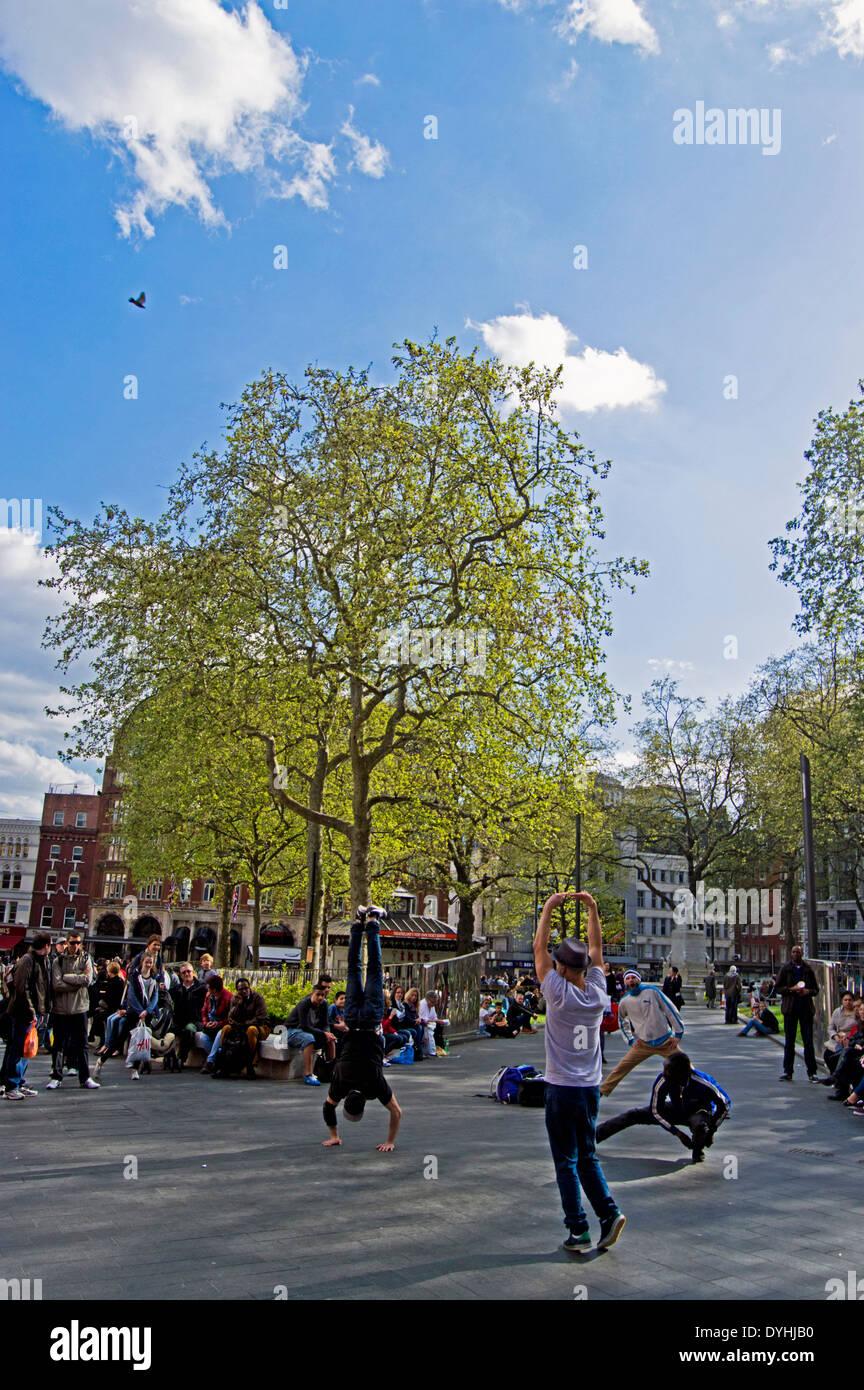 Entertainer im West End, Leicester Square, London, England, Vereinigtes Königreich Stockfoto