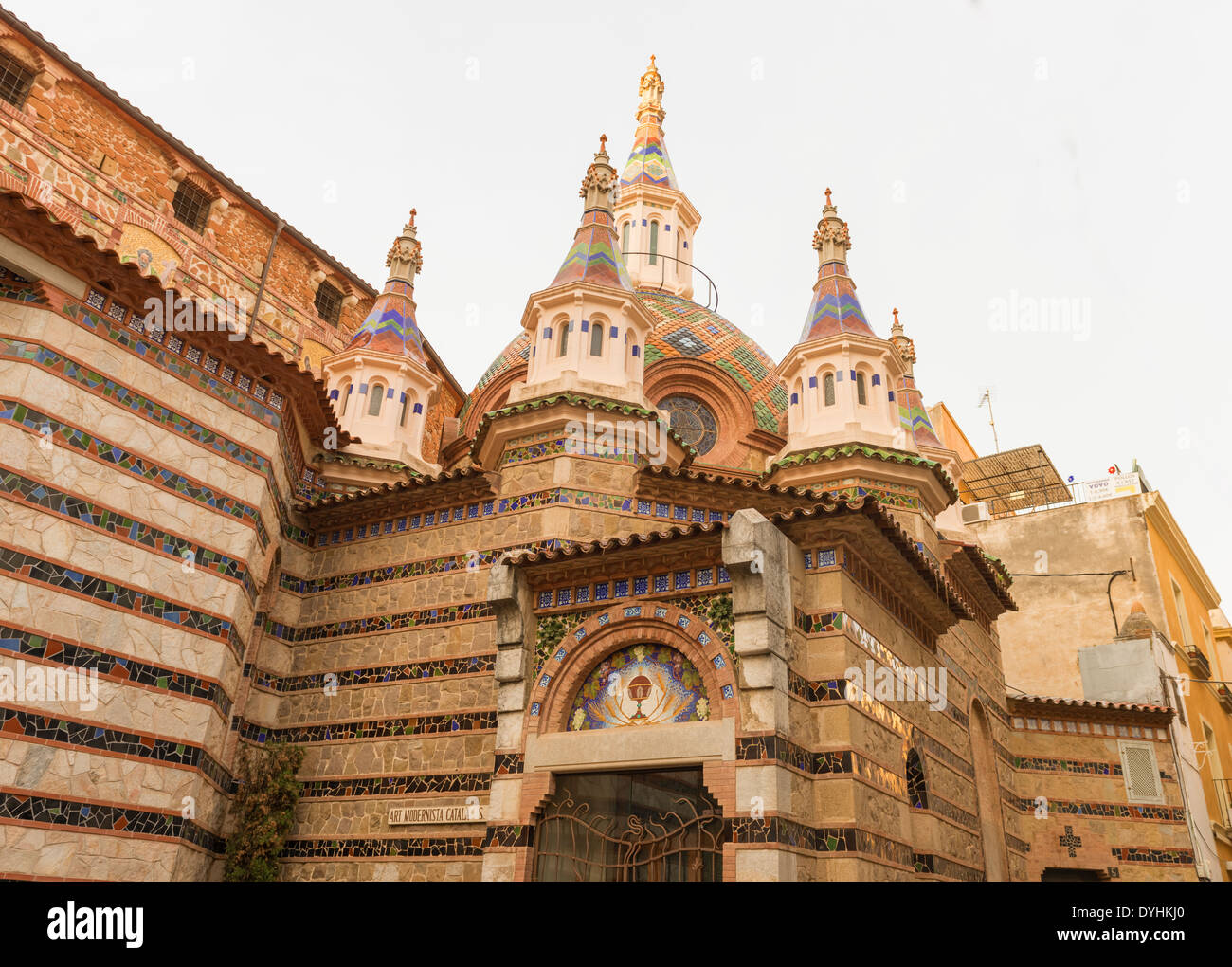 Pfarrei Kirche von Sant Roma in Lloret de Mar, Katalonien, Spanien Stockfoto